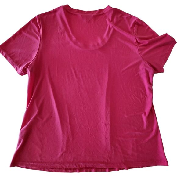 Travelsmith Hot Pink Short Sleeve T-Shirt Women Size LP - Picture 4 of 10